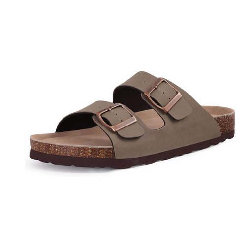 Cork Footbed Sandals With Non Slip Textured Outsole - My Beach Shoes