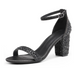 Rhinestone Chunky Low Pump Sandals With Soft Inner Lining - My Beach Shoes