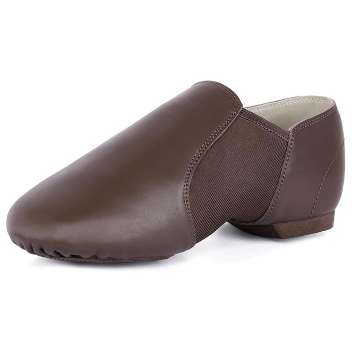 Leather Upper Jazz Shoes Slip On For Cushioned Insole