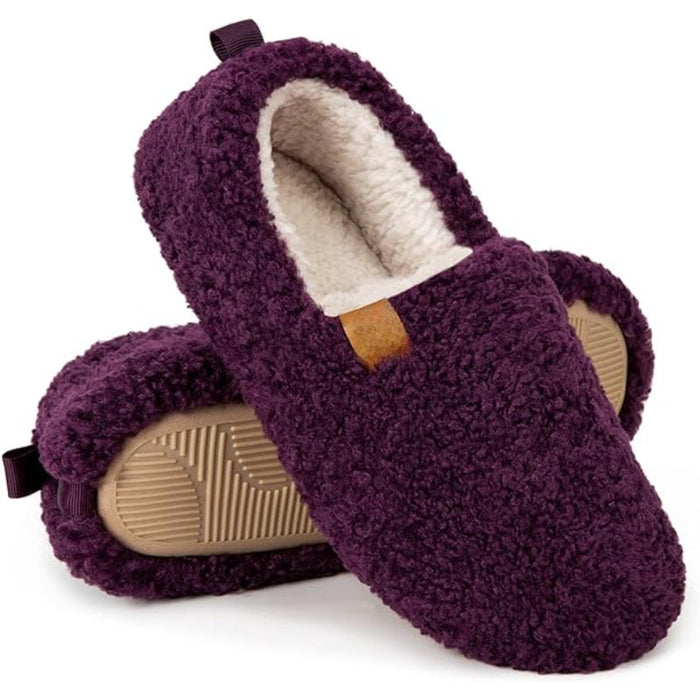 Solid Colored Comfy Plush Style Slippers