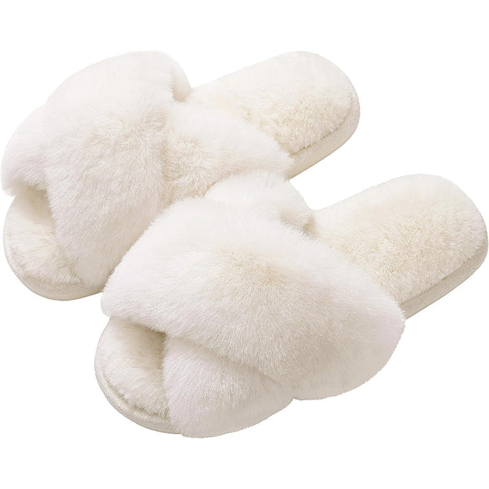 Cozy Cross Band Memory Foam Slippers