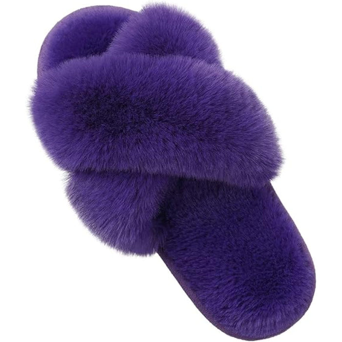 Cozy Cross Band Memory Foam Slippers