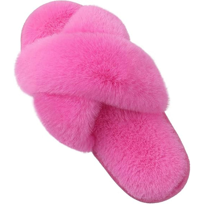 Cozy Cross Band Memory Foam Slippers