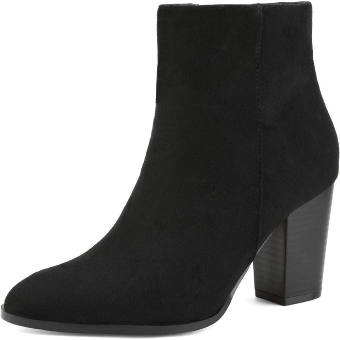 High Block Boots With Side Zipper