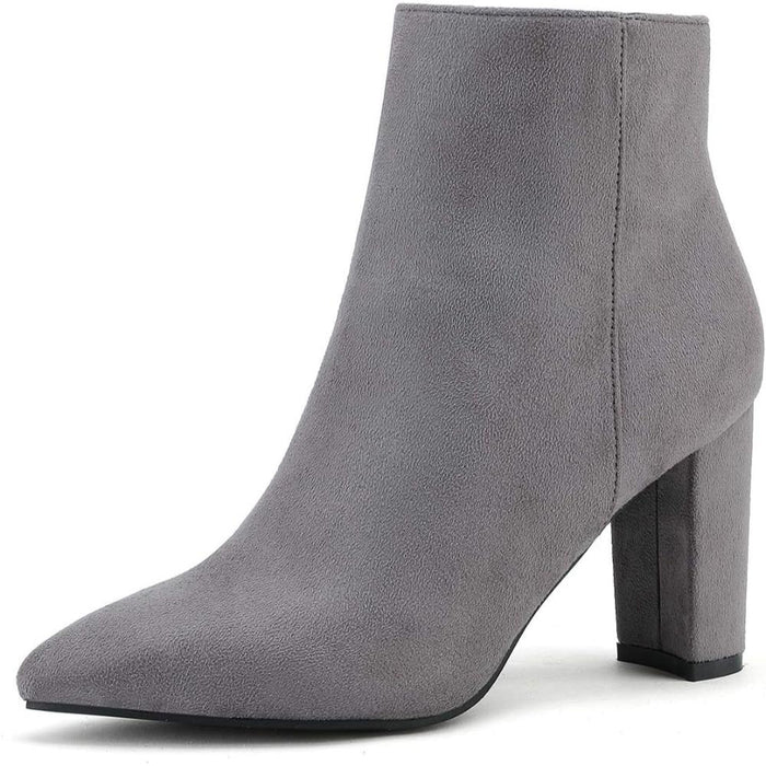 Pointed Pattern Zipper Boots With Modern Look