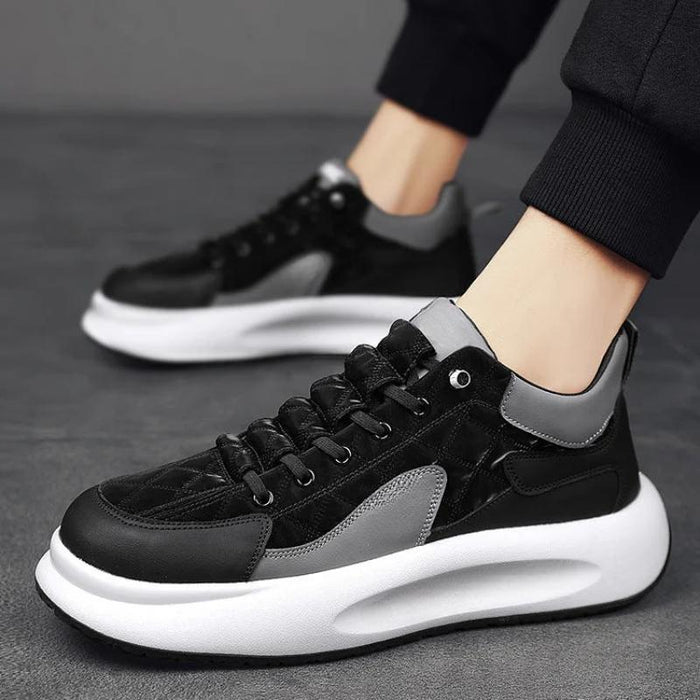 Quilted Lace Up Athletic Sneakers