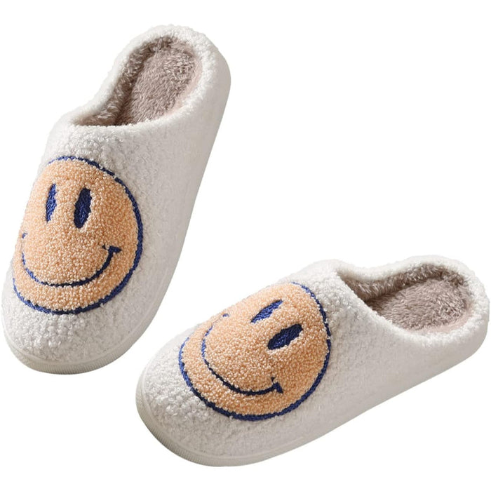 Cozy Smile Plush Slip On Slippers