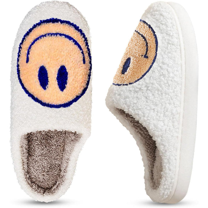 Cozy Smile Plush Slip On Slippers