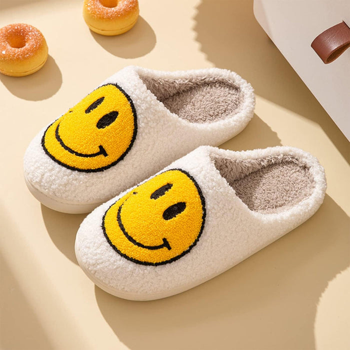 Cozy Smile Plush Slippers