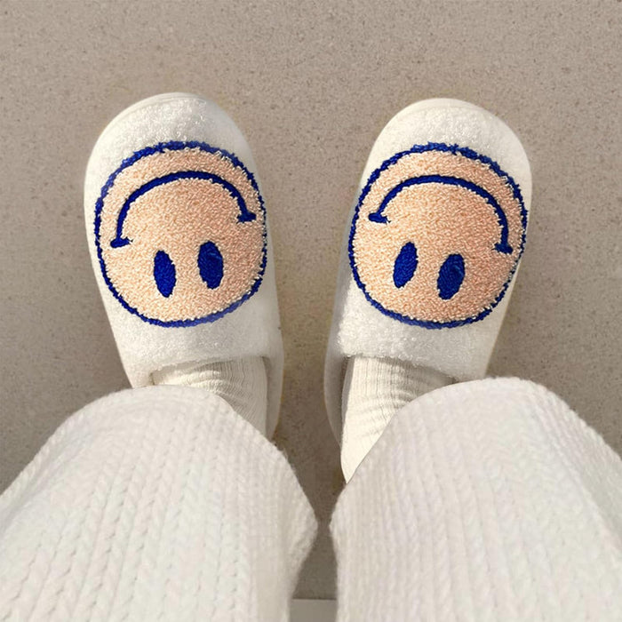 Cozy Smile Plush Slippers