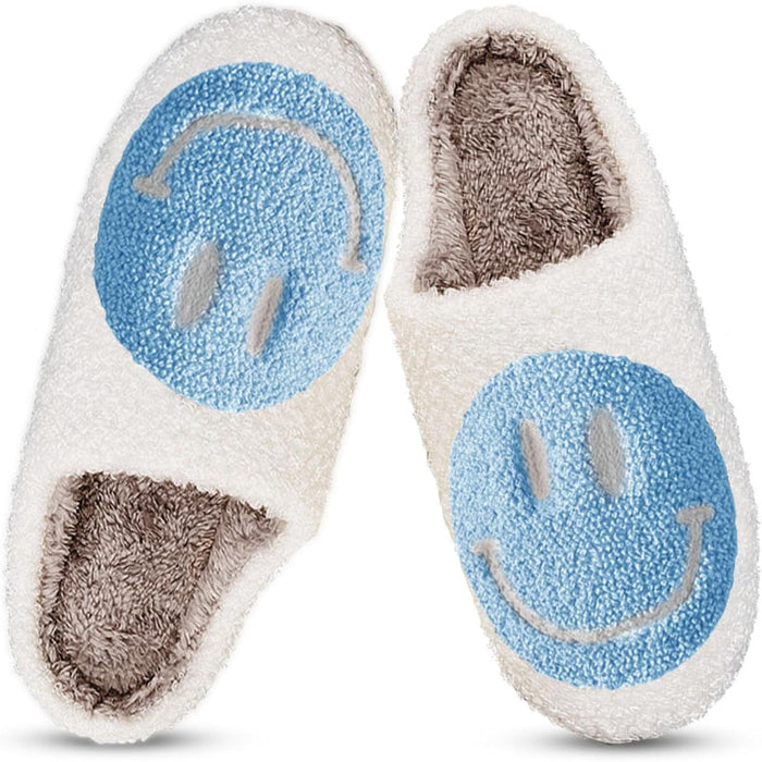 Cozy Smile Plush Slip On Slippers