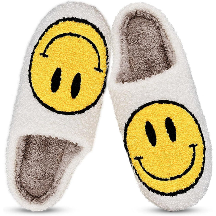 Cozy Smile Plush Slip On Slippers