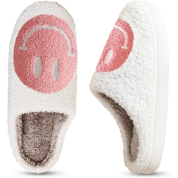 Cozy Smile Plush Slip On Slippers