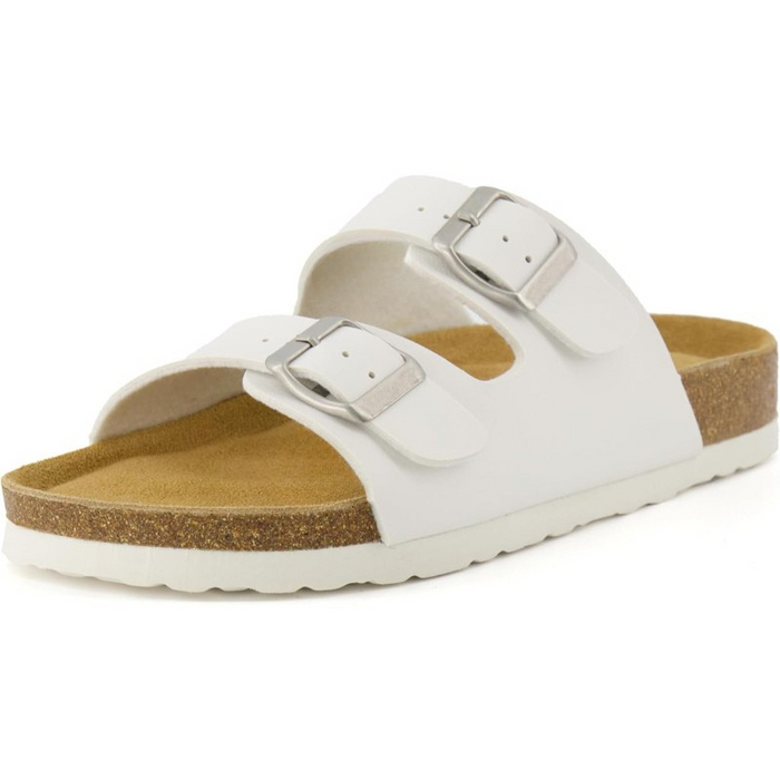 Adjustable Double-Strap Cork Footbed Sandals With Slip-Resistant