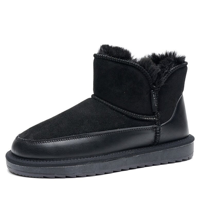 Stylish Sheepskin Leather Snow Boots