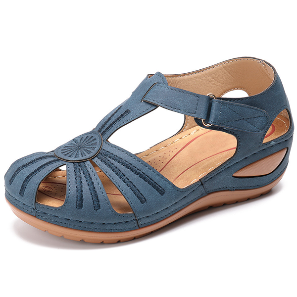 Women's Summer Casual Comfort Wedge Ankle Strap Sandals