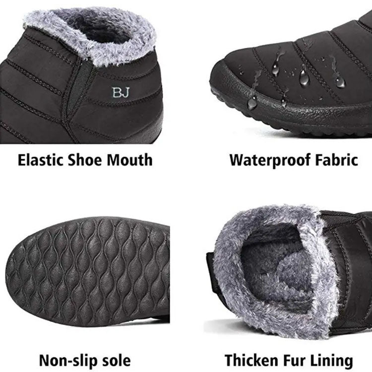 Waterproof Warm Flat Fur Boots For Women