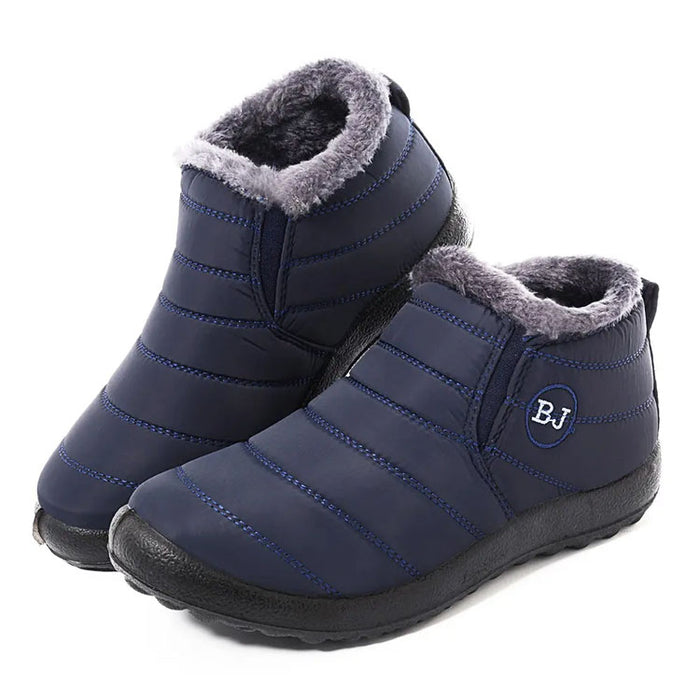 Waterproof Warm Flat Fur Boots For Women