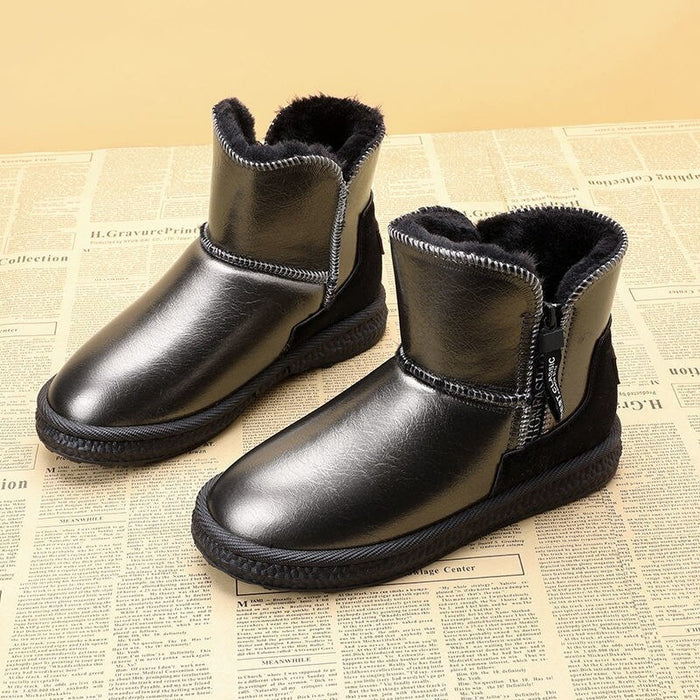 Stylish Velvet Thick Waterproof Shoes