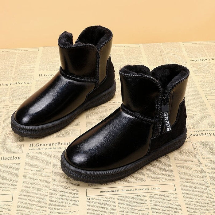 Stylish Velvet Thick Waterproof Shoes