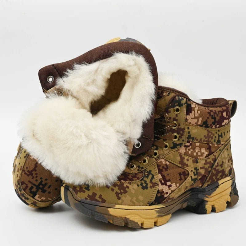 Men Winter Velvet Thick Wool Like Snow Boots