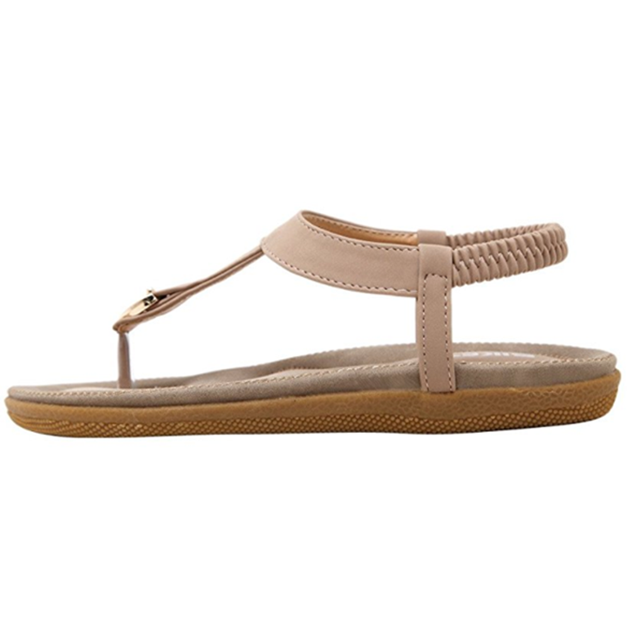 Comfy Slip-On Sandals with Toe Clasp and Elastic Ankle Support